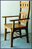Dining chair with carved Yorkshire Rose